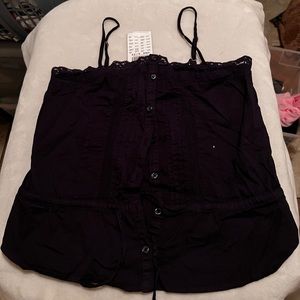 Brandy Melville  “Lace Button Up Tank “